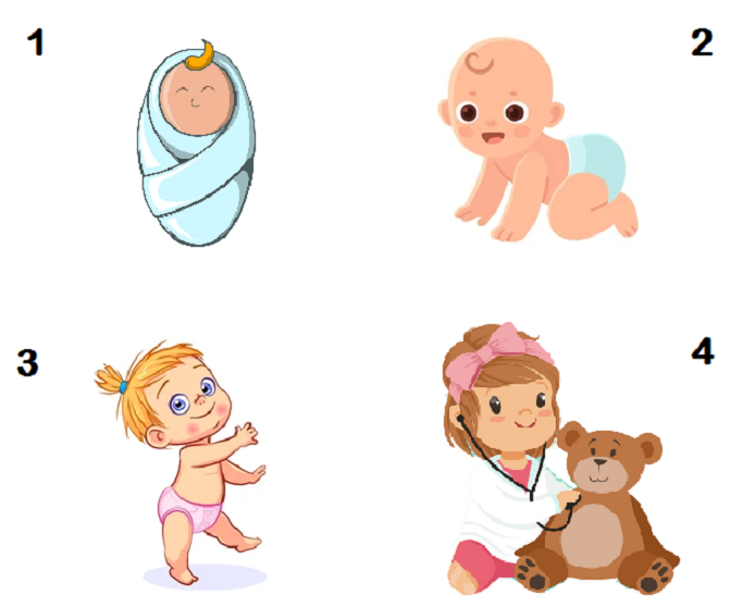 Four stages of early child development