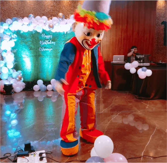 Joker mascot at a Birthday party event