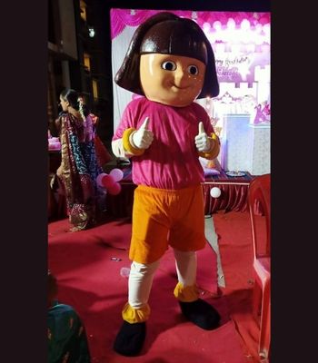 Dora Mascot at a birthday party event