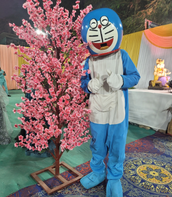 Doraemon mascot at a birthday party event