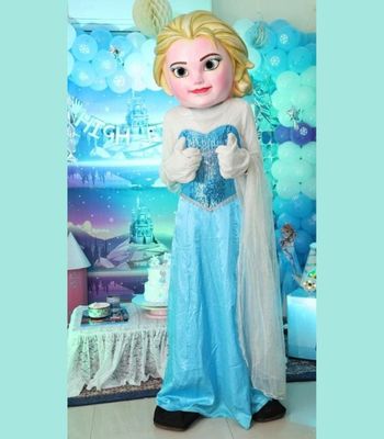 Frozen / Princess theme Elsa Mascot at a birthday party event