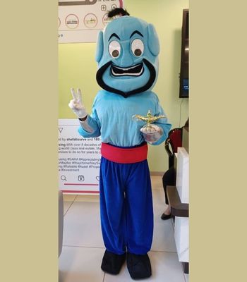 Genie mascot at a Brand Promotion Event