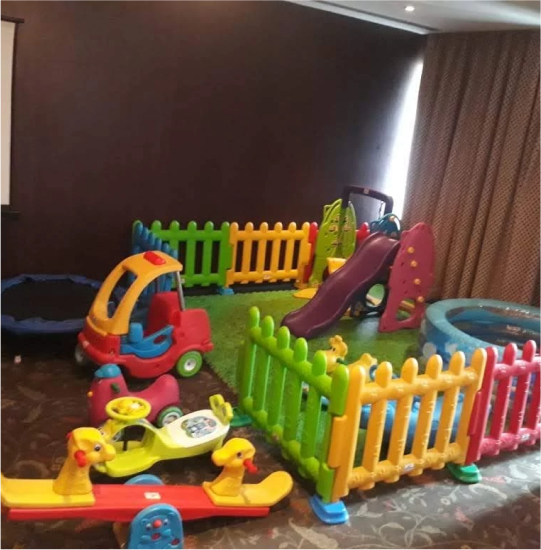 Toddler Playzone setup for a corporate event